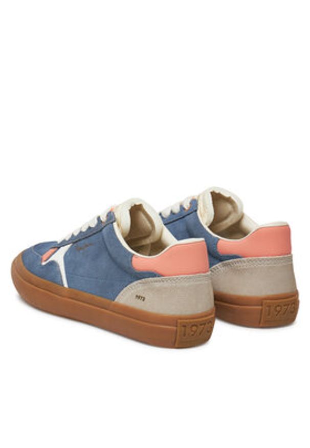 Pepe Jeans Sneakersy Travis City W PLS31592 Niebieski. Kolor: niebieski. Materiał: skóra, zamsz