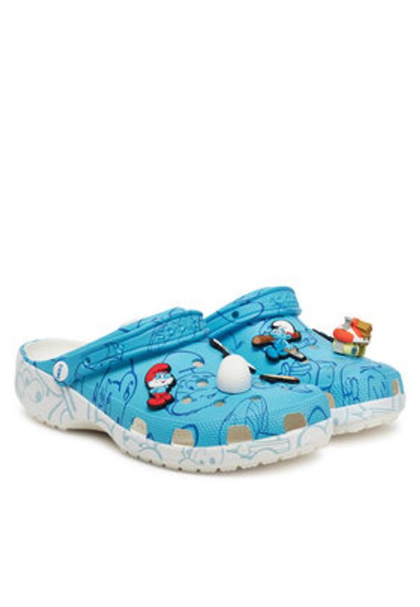 Crocs Klapki Smurfs Classic Clog 210820 Kolorowy. Wzór: kolorowy