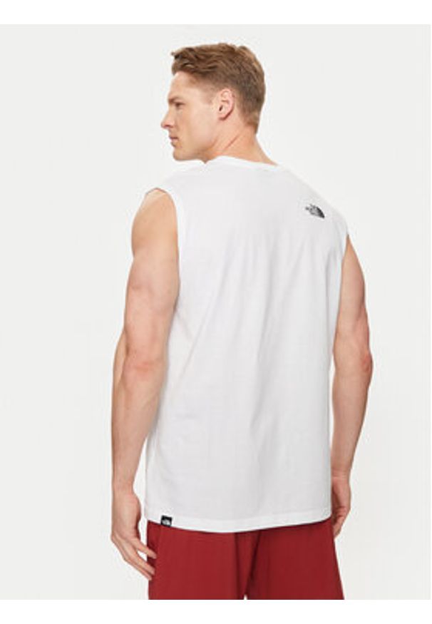 The North Face Tank top Simple Dome NF0A87R3 Biały Regular Fit. Kolor: biały. Materiał: bawełna