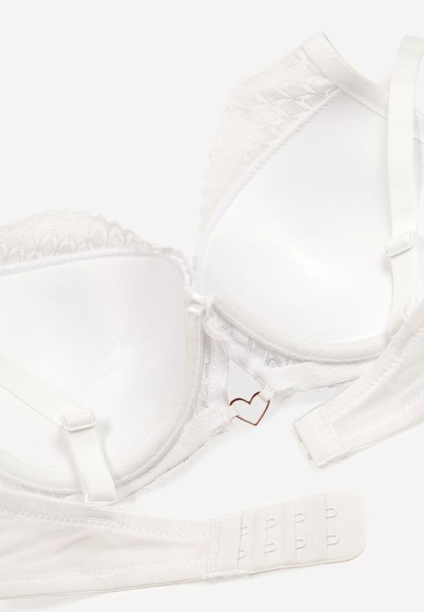 Renee - Biały Klasyczny Biustonosz Push-Up Nansiliah. Kolor: biały. Rodzaj stanika: push-up