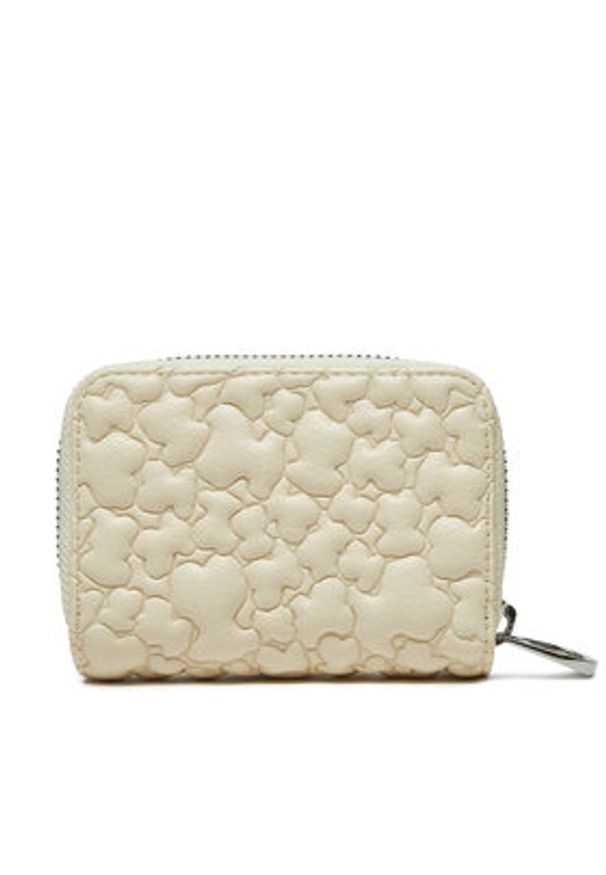 Tous - TOUS Mały Portfel Damski Puffy Bear 2002186401 Beżowy. Kolor: beżowy. Materiał: skóra