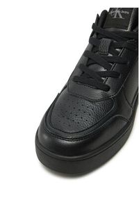 Calvin Klein Jeans Sneakersy Basket Cup Low Laceup Tumbled YM0YM01150 Czarny. Kolor: czarny. Materiał: skóra