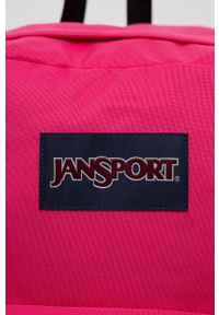 JanSport - Jansport plecak kolor różowy duży z aplikacją. Kolor: różowy. Wzór: aplikacja