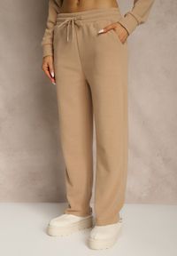 Renee - Ciemnobeżowy 2-częściowy Komplet Dresowy z Bluzą i Spodniami Orifira. Kolor: beżowy. Materiał: dresówka #2