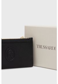 Trussardi Jeans - Trussardi portfel skórzany damski kolor czarny. Kolor: czarny. Materiał: skóra