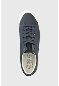 TOMMY HILFIGER - Tommy Hilfiger tenisówki TH HI VULC STREET LOW męskie kolor granatowy FM0FM04688. Nosek buta: okrągły. Kolor: niebieski. Materiał: materiał, włókno, guma. Styl: street #3