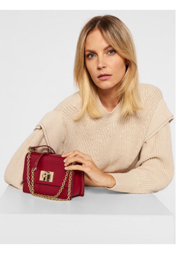 Furla Torebka 1927 BAFKACO-ARE000-CGQ001-1-007-20-BG-B Bordowy. Kolor: czerwony. Materiał: skórzane