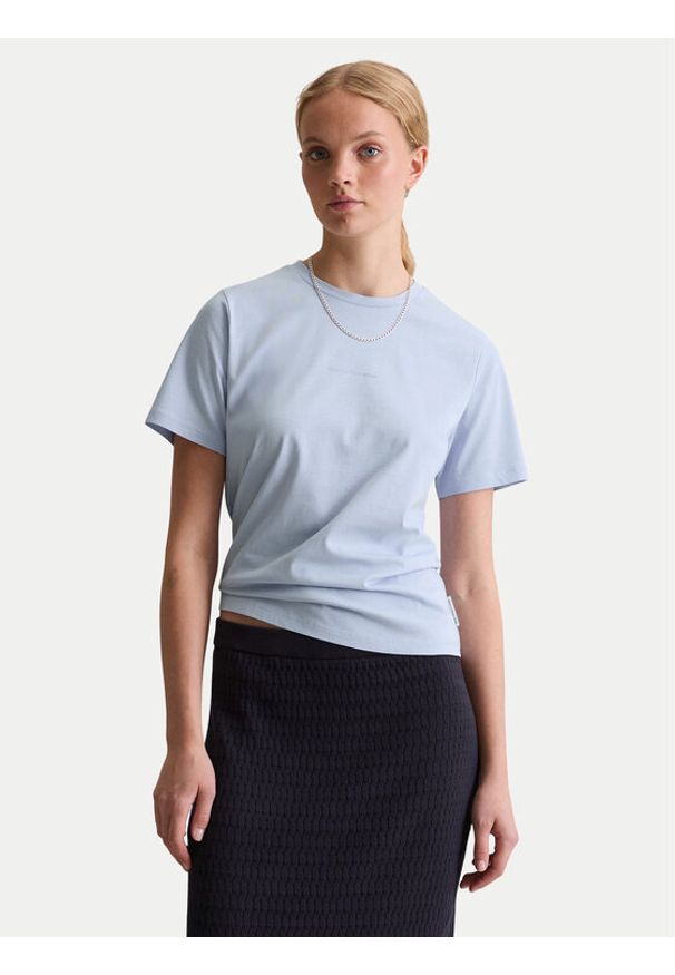 Marc O'Polo Denim T-Shirt 500 0006 452 Błękitny Regular Fit. Typ kołnierza: polo. Kolor: niebieski. Materiał: bawełna