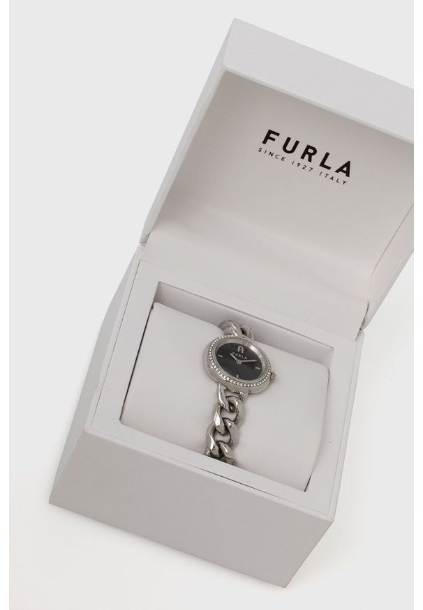 Furla Zegarek damski kolor srebrny. Kolor: srebrny. Materiał: materiał