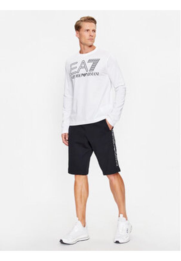 EA7 Emporio Armani Longsleeve 6RPT04 PJFFZ 1100 Biały Regular Fit. Kolor: biały. Materiał: bawełna. Długość rękawa: długi rękaw