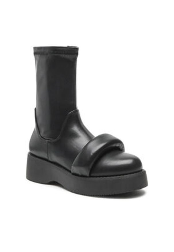 Jenny Fairy Botki HZ90162-2 Czarny. Kolor: czarny. Materiał: skóra