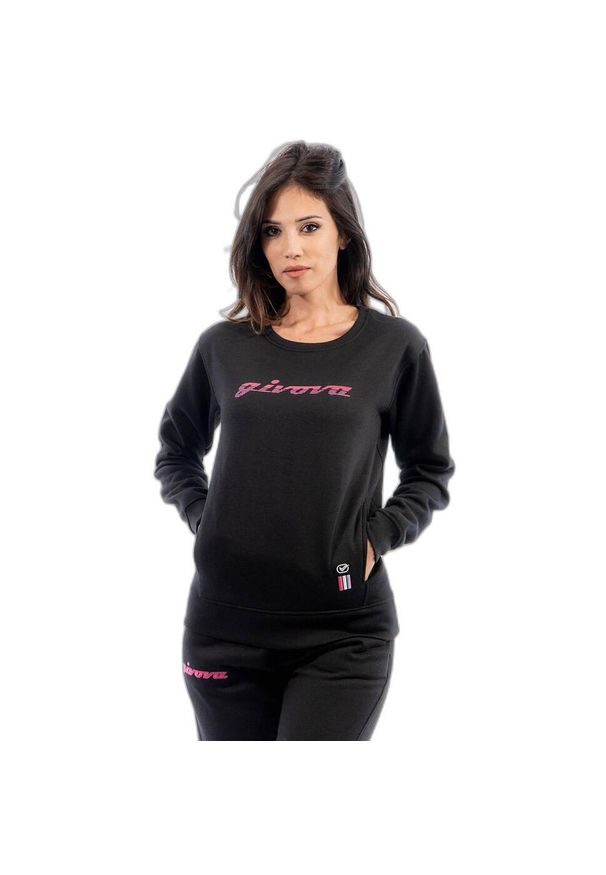 Damski dres Givova 102 g, polar, XL. Kolor: czarny. Materiał: polar, dresówka