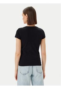 Guess T-Shirt E5GI08 J1314 Czarny Slim Fit. Kolor: czarny. Materiał: bawełna
