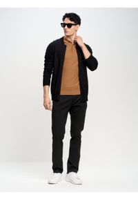 Big-Star - Spodnie chinosy męskie czarne Erhat 907. Kolor: czarny. Materiał: tkanina, bawełna. Długość: długie. Styl: elegancki #4