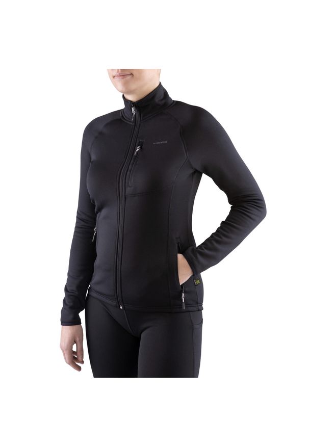 Bluza trekkingowa techniczna damska Viking Jukon na zamek. Kolor: czarny. Materiał: softshell