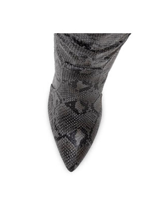 DeeZee Kozaki ZALXXS220148 Szary. Kolor: szary. Materiał: skóra