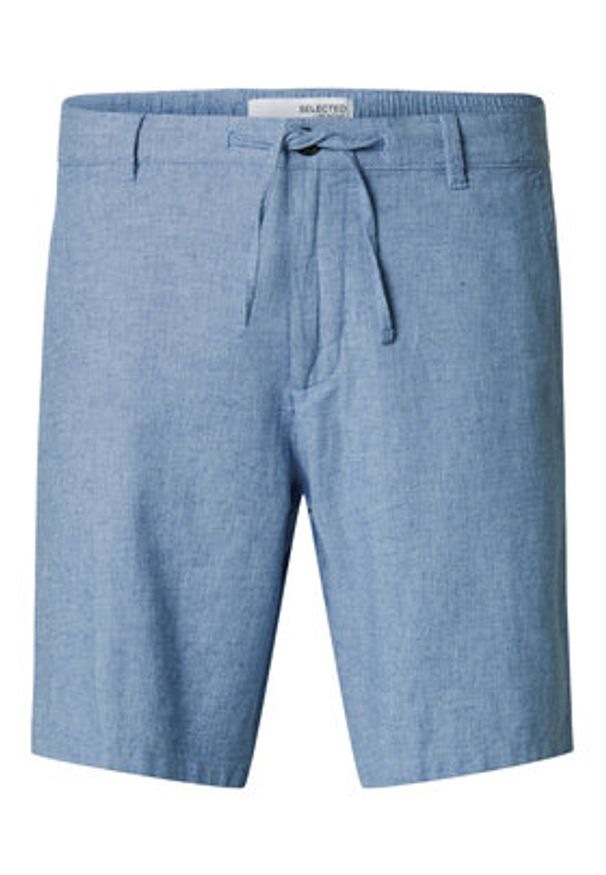 Selected Homme Szorty materiałowe Brody 16087638 Niebieski Regular Fit. Kolor: niebieski. Materiał: bawełna