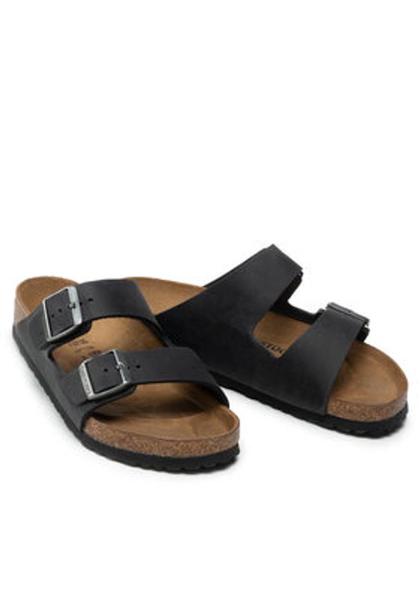 Birkenstock Klapki Arizona Bs 0552111 Czarny. Kolor: czarny. Materiał: skóra