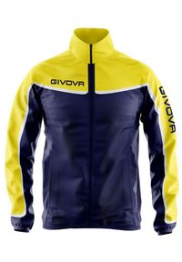 Unisex Kurtka Sportowa Givova Asia Niebiesko-Żółta 3XS. Kolor: niebieski, wielokolorowy, żółty. Materiał: nylon. Sport: piłka nożna