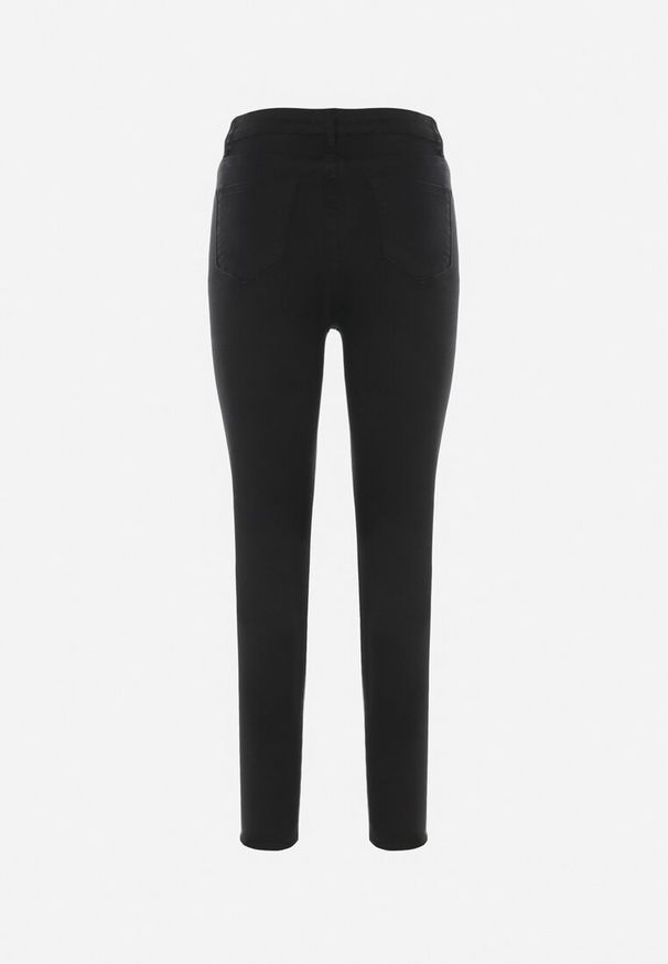 Born2be - Czarne Jeansy Skinny na Guziki Arru. Stan: podwyższony. Kolor: czarny