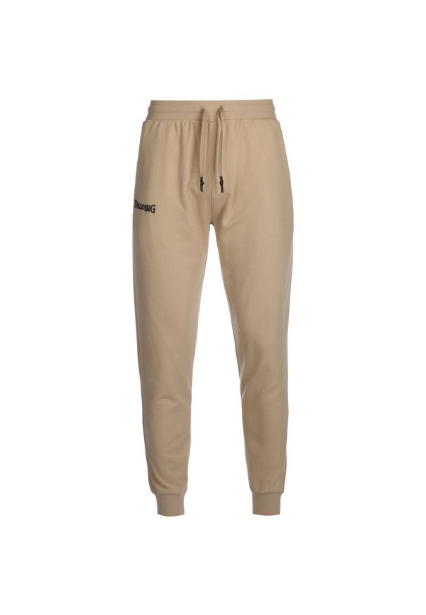 SPALDING - Spodnie do biegania Spalding. Kolor: czarny, beżowy, wielokolorowy. Materiał: dresówka. Sport: koszykówka