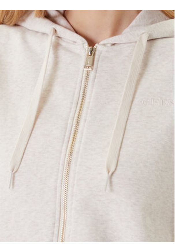 Guess Bluza O5RQ01 KCO31 Beżowy Regular Fit. Kolor: beżowy. Materiał: bawełna