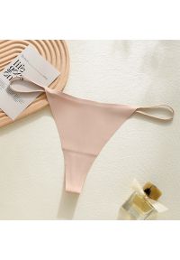 Intica - Stringi bezszwowe mini do obcisłych ubrań Benita. Kolor: beżowy. Materiał: materiał