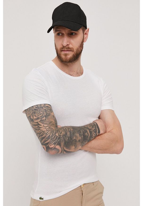 Lacoste - T-shirt (3-pack). Okazja: na co dzień. Materiał: dzianina. Styl: casual