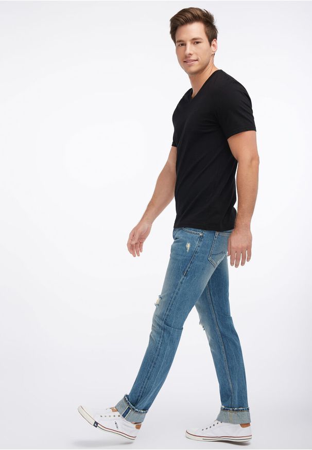 Mustang - MUSTANG CHICAGO TAPERED MĘSKIE SPODNIE JEANSOWE DENIM BLUE 1006144 5000 784