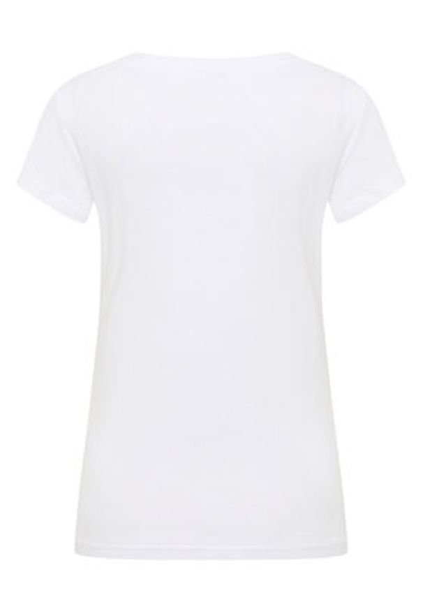 Mustang T-Shirt Beverly 1016517 Biały Slim Fit. Kolor: biały. Materiał: bawełna