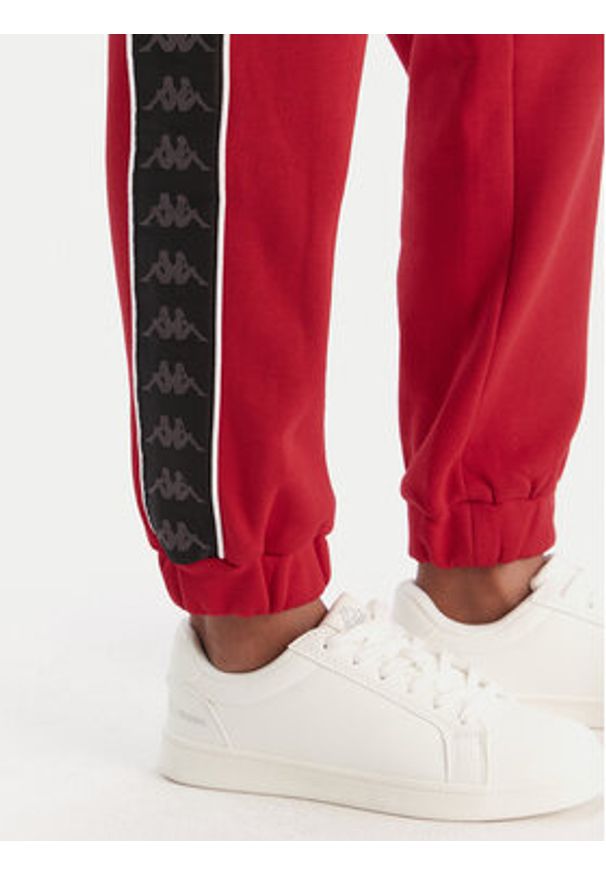 Kappa Spodnie dresowe Banda Adina 311M8HW Czerwony Regular Fit. Kolor: czerwony. Materiał: syntetyk