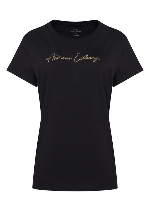 Armani Exchange T-Shirt XW001457 AF10356 MC021 Czarny Regular Fit. Kolor: czarny. Materiał: bawełna