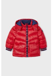 Mayoral kurtka dziecięca kolor czerwony. Okazja: na co dzień. Kolor: czerwony. Materiał: materiał. Wzór: gładki. Styl: casual