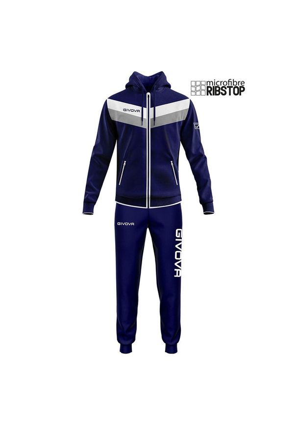 Givova Dres Matador Mikrofibra XS. Okazja: na uczelnię. Kolor: czarny, niebieski, wielokolorowy. Materiał: dresówka, mikrofibra. Styl: sportowy