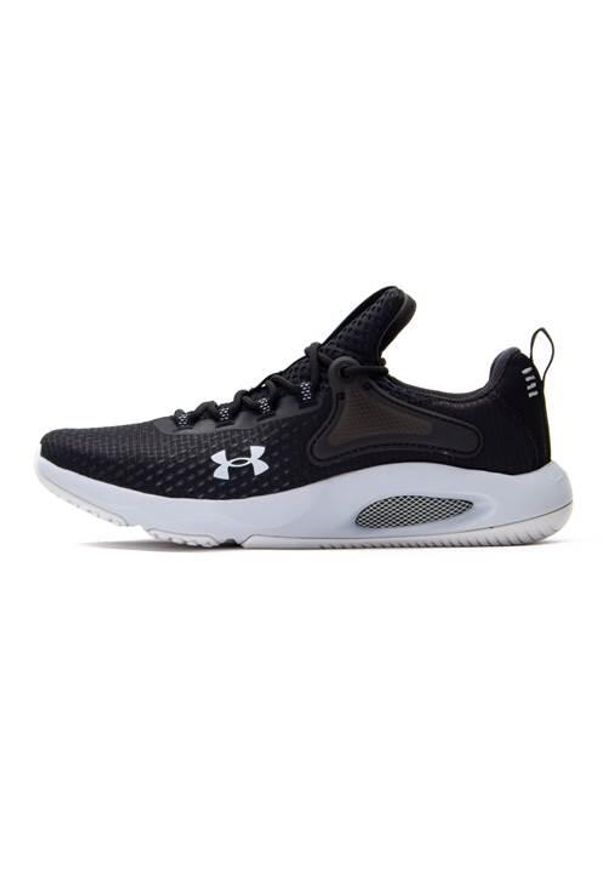 Buty do chodzenia męskie Under Armour Hovr Rise 4. Zapięcie: sznurówki. Kolor: czarny, szary, wielokolorowy. Materiał: guma, materiał, syntetyk. Szerokość cholewki: normalna. Sport: turystyka piesza