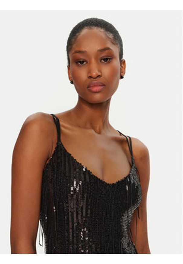 Rinascimento Sukienka wieczorowa CFC0121687003 Czarny Regular Fit. Kolor: czarny. Materiał: syntetyk. Styl: wizytowy