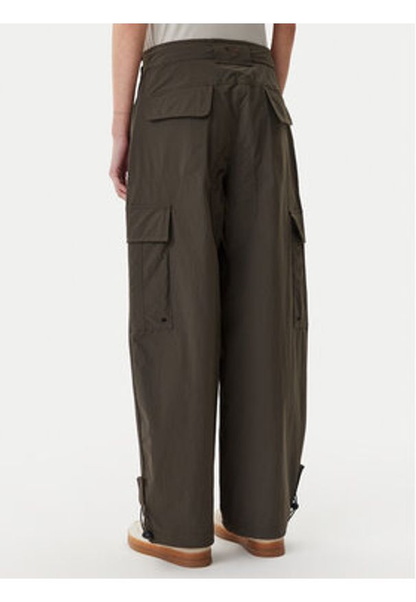 Adidas - adidas Spodnie materiałowe Premium Essentials JD4785 Khaki Loose Fit. Kolor: brązowy. Materiał: syntetyk