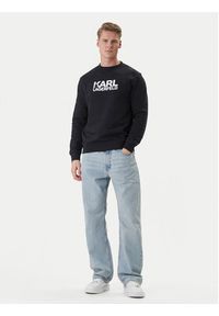 Karl Lagerfeld - KARL LAGERFELD Bluza 705780 562917 Granatowy Regular Fit. Typ kołnierza: dekolt w karo. Kolor: niebieski. Materiał: bawełna #5