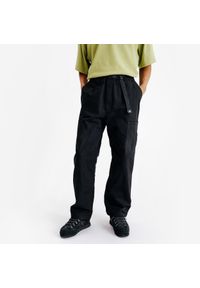 Decathlon - Spodnie cargo męskie Lifetech. Kolor: czarny. Materiał: poliester, bawełna, materiał #1
