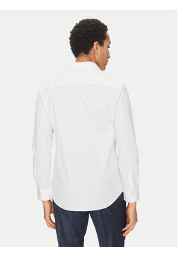 Calvin Klein Koszula LV04LB145G Biały Slim Fit. Kolor: biały. Materiał: bawełna