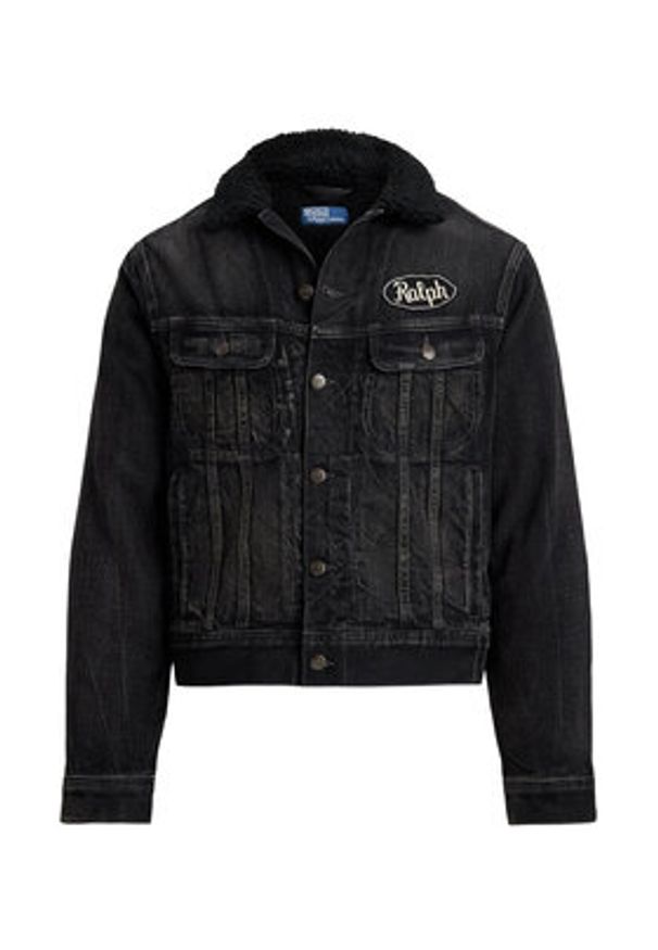 Polo Ralph Lauren Kurtka jeansowa 710956616001 Czarny Regular Fit. Typ kołnierza: polo. Kolor: czarny. Materiał: syntetyk