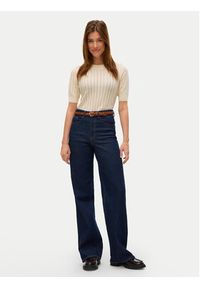 Vero Moda Sweter Morena 10321893 Beżowy Slim Fit. Kolor: beżowy. Materiał: bawełna #3