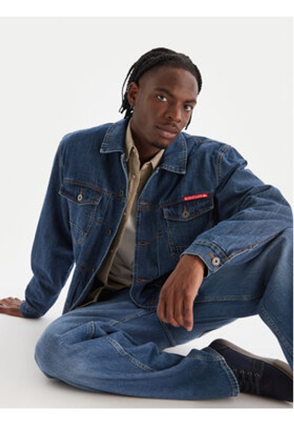 Quiksilver Kurtka jeansowa All Ride Denim Jkt EQYJK04177 Niebieski Regular Fit. Kolor: niebieski. Materiał: jeans