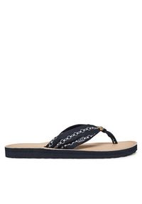 TOMMY HILFIGER - Tommy Hilfiger Japonki Th Chain Print Elevated Sandal FW0FW08519 Granatowy. Kolor: niebieski. Materiał: materiał. Wzór: nadruk #3