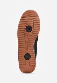 Born2be - Czarno-Brązowe Sneakersy z Geometrycznym Motywem Jannata. Okazja: na co dzień. Kolor: czarny. Materiał: jeans, dresówka. Wzór: geometria #3