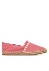TOMMY HILFIGER - Tommy Hilfiger Espadryle Fringe Canvas Closed Espadrille FW0FW08881 Różowy. Kolor: różowy. Materiał: materiał