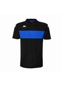 Polo Kappa Dianetti. Typ kołnierza: polo. Kolor: czarny, niebieski, wielokolorowy. Materiał: materiał, poliester, bawełna