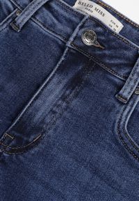 Born2be - Niebieskie Jeansy z Bawełną o Kroju Mom Fit Lendrea. Okazja: na co dzień. Stan: podwyższony. Kolor: niebieski. Styl: casual, klasyczny #6