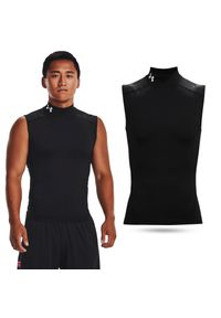 Koszulka termoaktywna męska Under Armour HeatGear Mock bez rękawów tank top. Kolor: czarny. Długość rękawa: bez rękawów #1