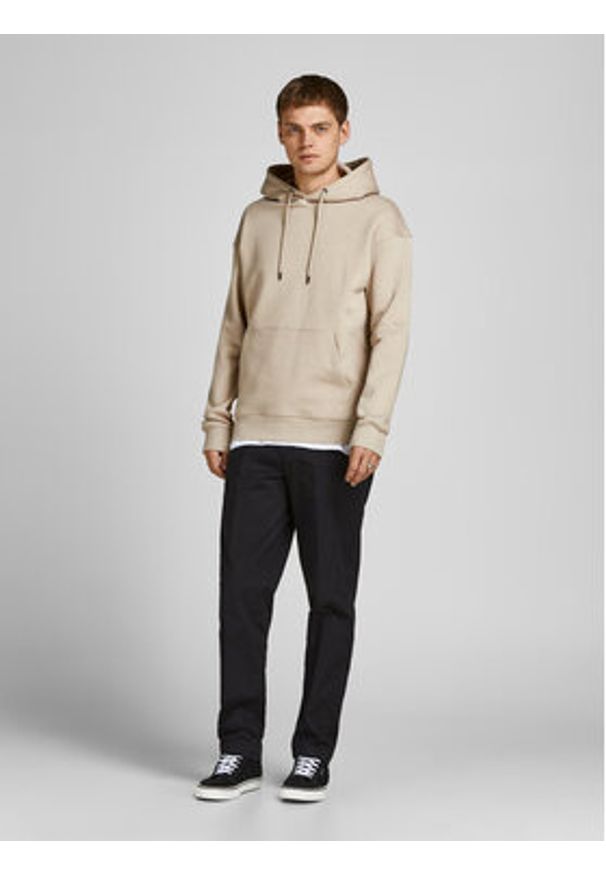 Jack & Jones Bluza Star 12208157 Beżowy Relaxed Fit. Kolor: beżowy. Materiał: syntetyk, bawełna